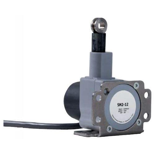 draw-wire displacement sensor / analog / with potentiometric output / compact