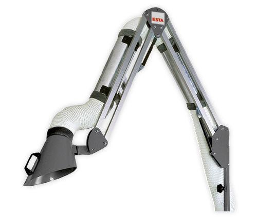 fixed extraction arm / flexible / for smoke / dust
