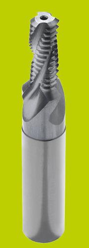 thread milling cutter / helical / solid / PCD