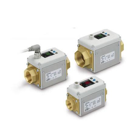 electromagnetic flow meter / for water / brass / compact