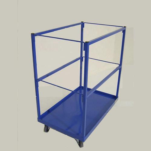 service cart / shelf / metal / with swivel casters