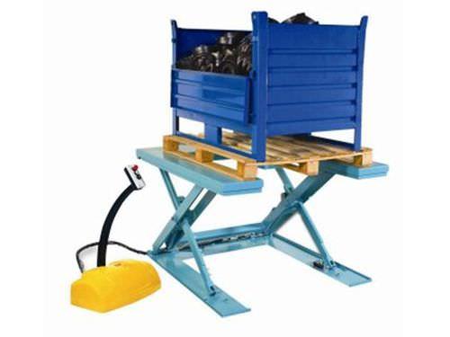 scissor lift table / electric / with U-shaped top