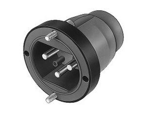 flange power plug / straight / male