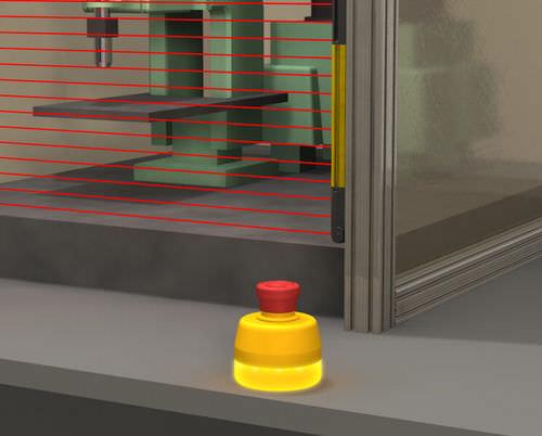 mushroom push-button switch / emergency stop / single-pole / illuminated