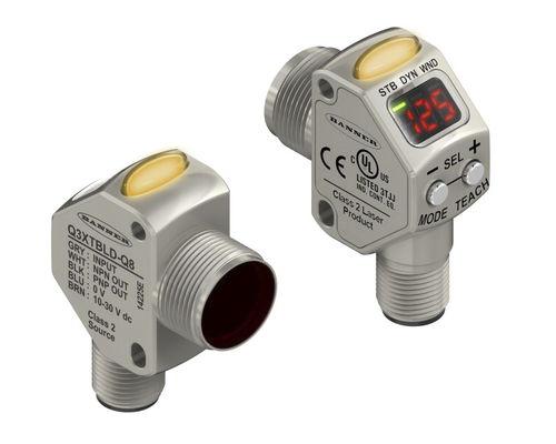 laser contrast sensor / with background suppression / metal / rugged