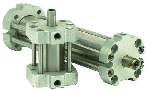 pneumatic cylinder / single-acting / stainless steel