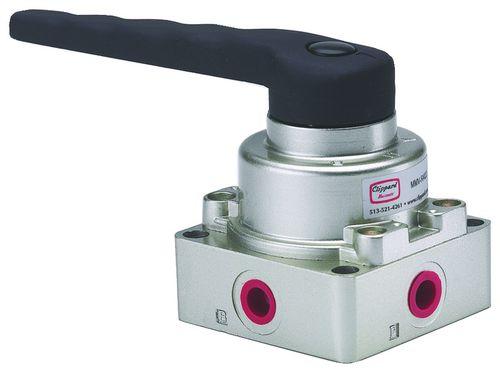 spool hydraulic directional control valve / manual / 4/3-way / base-mounted