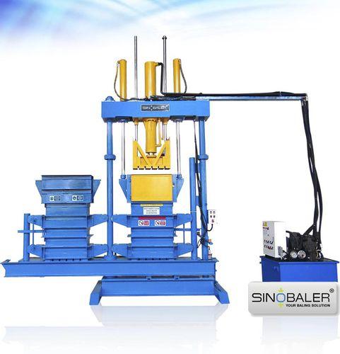 vertical baling press / top-loading / for textiles / high-density