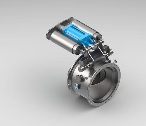 butterfly valve / pneumatic / regulating / for gas