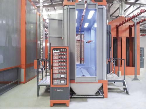 cyclone powder coating booth / automatic / fast color changing
