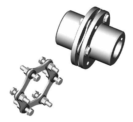 disc pack coupling / torsionally rigid / zero-backlash