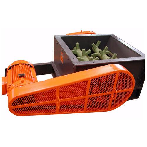 double-roll lump breaker / plastics / horizontal