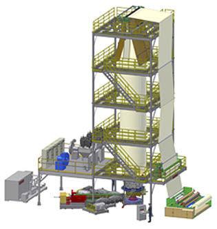 blown film coextrusion line / for PP / multilayer