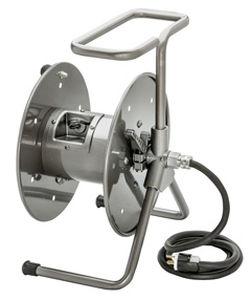 cable reel / hand crank / transportable / compact