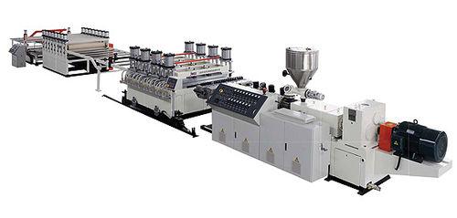 coating extrusion line / for WPC / for PVC