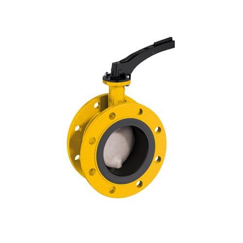 butterfly valve / lever / for wastewater / for gas