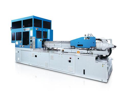 vertical injection molding machine / hydraulic / for bottle pre-form manufacturing