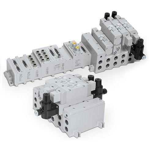 spool pneumatic directional control valve / solenoid-operated / 5/2-way / 5/3-way