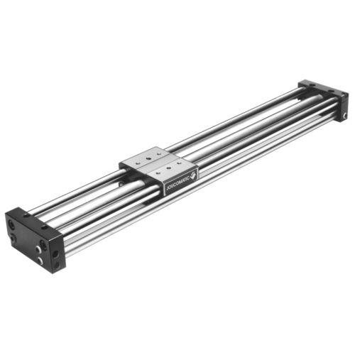 rodless cylinder / pneumatic / double-acting / magnetically-coupled