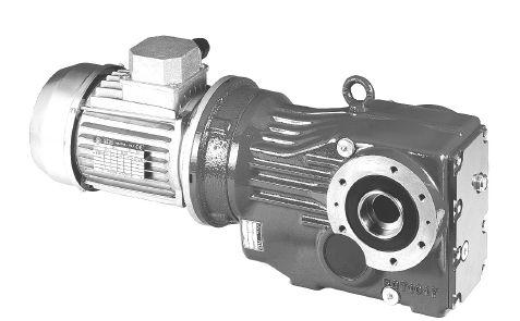 bevel gear reducer / orthogonal / hollow-shaft / motor