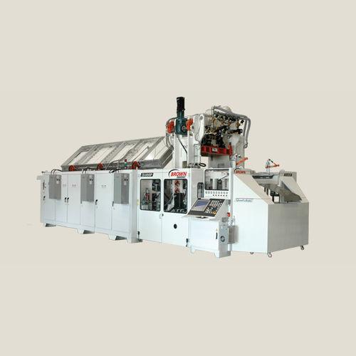 automatic thermoforming machine / plastic film / for food packaging / for cup production