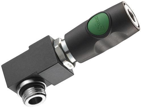 push-to-connect quick coupling / male / threaded / security