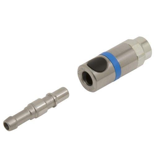 push-to-connect quick coupling / security / for compressed air / 360° adjustable