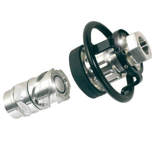 flat face quick coupling / stainless steel / all-fluid / high-flow