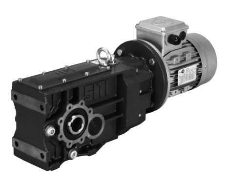 right-angle electric gearmotor / bevel / helical