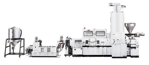 plastics recycling extrusion line / for PET / for HDPE