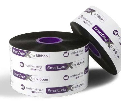 thermal transfer ribbon / for label printers / wax-based / resin / resin-based