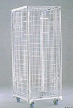 multipurpose roll container / 4-panel / anti-theft / wire mesh