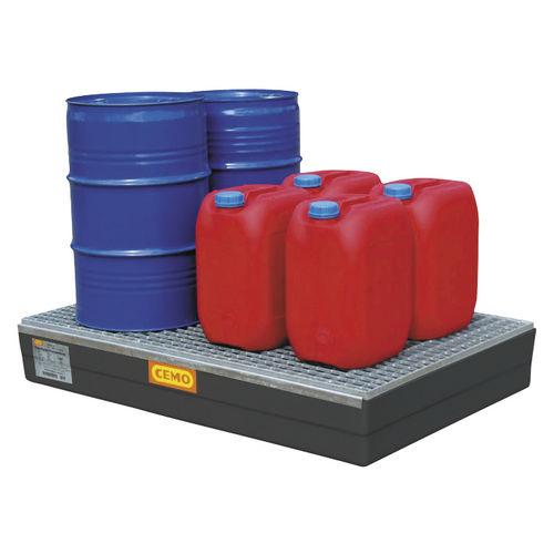 multi-use containment bund / for drums / polyester / rigid