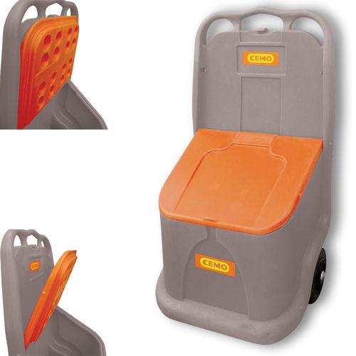 polyethylene crate / grit / sand / with lid