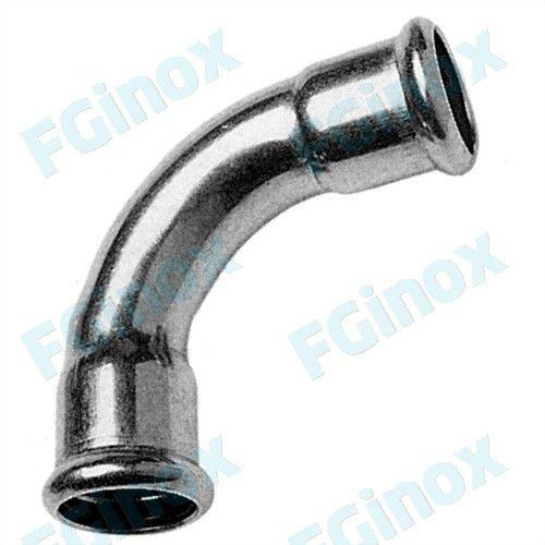 female-female fitting / crimp / elbow / stainless steel