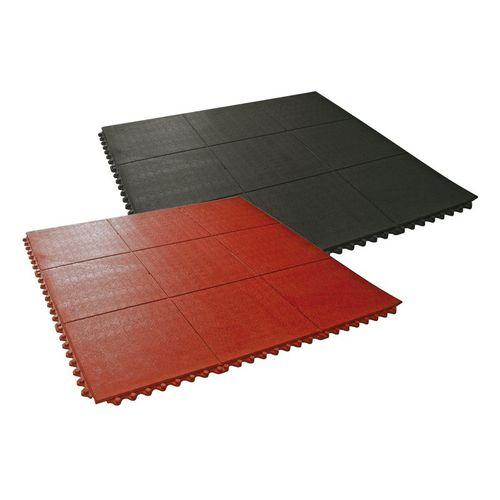 tile / for heavy traffic / rubber / modular