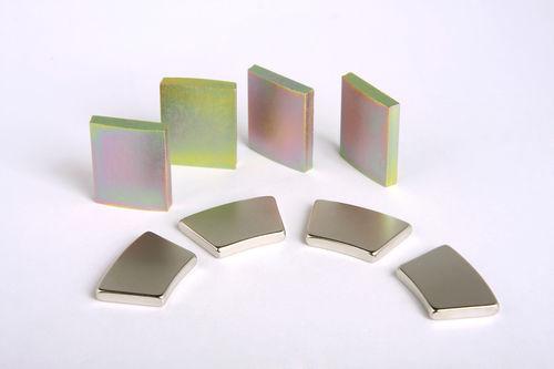 segment shaped magnet / sintered NdFeB / nickel-copper-nickel coated / for permanent magnet motors