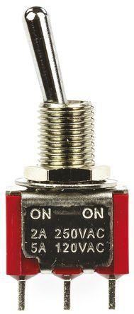 toggle switch / single-pole / miniature / panel-mount