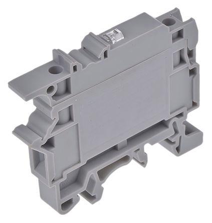 screw connection terminal block / DIN rail-mounted / fused / with LED