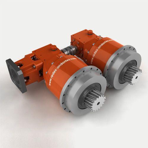 helical-toothed sprocket wheel / zero-backlash / double / rotary table