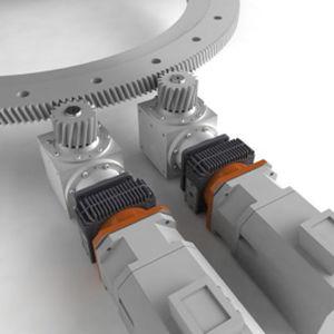 helical-toothed sprocket wheel / rotary table