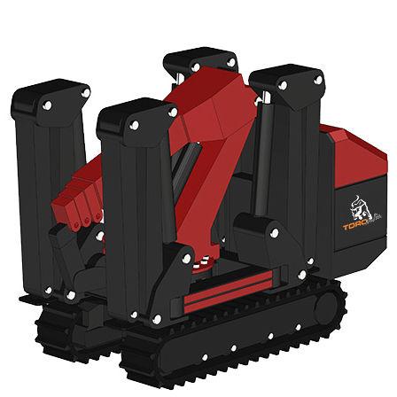 crawler mini crane / telescopic / gasoline engine / transportable