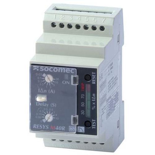 earth-leakage protection relay / DIN rail / differential
