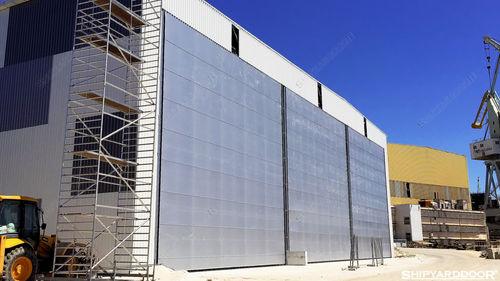 ships vertical sliding doors / fold-up / industrial / exterior