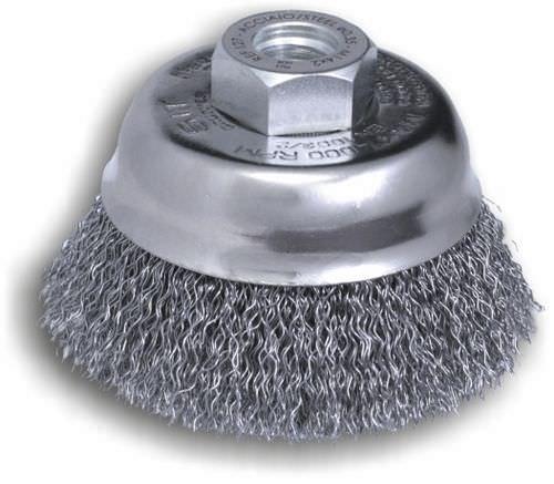 cup brush / for deburring / for grinding processes / for finishing