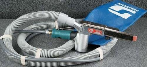 belt sander / pneumatic / for wood / with vacuum cleaner