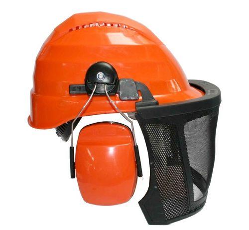 noise-reduction helmet / with face protection / forestry