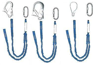 shock absorbing fall-arrest lanyard / double