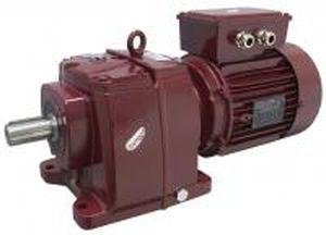 single-phase electric gearmotor / coaxial / helical / variable-speed