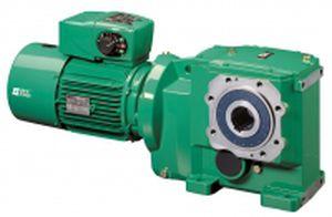 single-phase electric gearmotor / orthogonal / bevel / helical